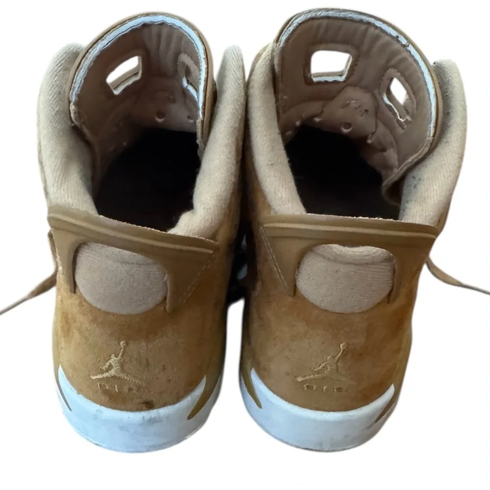 Air Jordan 6 Retro Wheat Sz 7Y Boys Mens High Top Sneakers Basketball Athletic - Picture 7 of 9